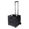 Universal 18-1/4 in. x 15 in. x 18-1/4 in. to 39-3/8 in. Collapsible Mobile Storage Crate - Black
